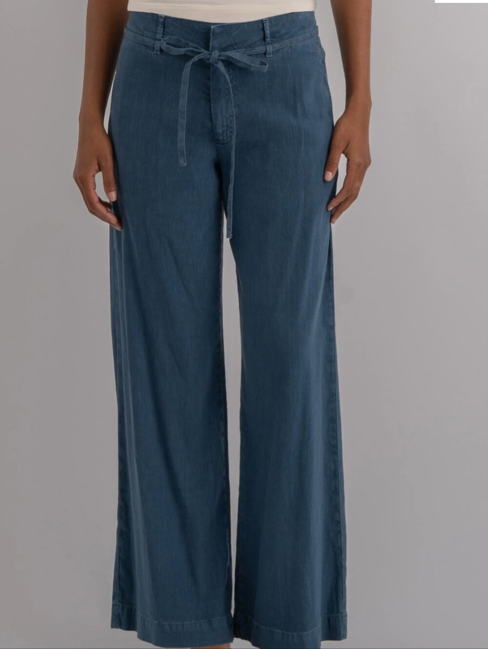 Kut From The Kloth Meg Linen Wide Leg Pants Coastal Blue